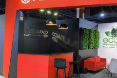 Stoisko targowe Alfaco/ Carel. Bar tuż przed otwarciem. Forum Wentylacji to spotkanie fachowców. 
