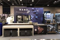 Stoisko wystawowe kuchni przemysłowej z piecami konwekcyjno-parowymi Hendi, zaawansowanym sprzętem do gotowania i wyświetlaczem promującym technologię nanocząstek srebra w Expo XXI. projekt i nadzór Tatjana Kobuszewska trksystem.com