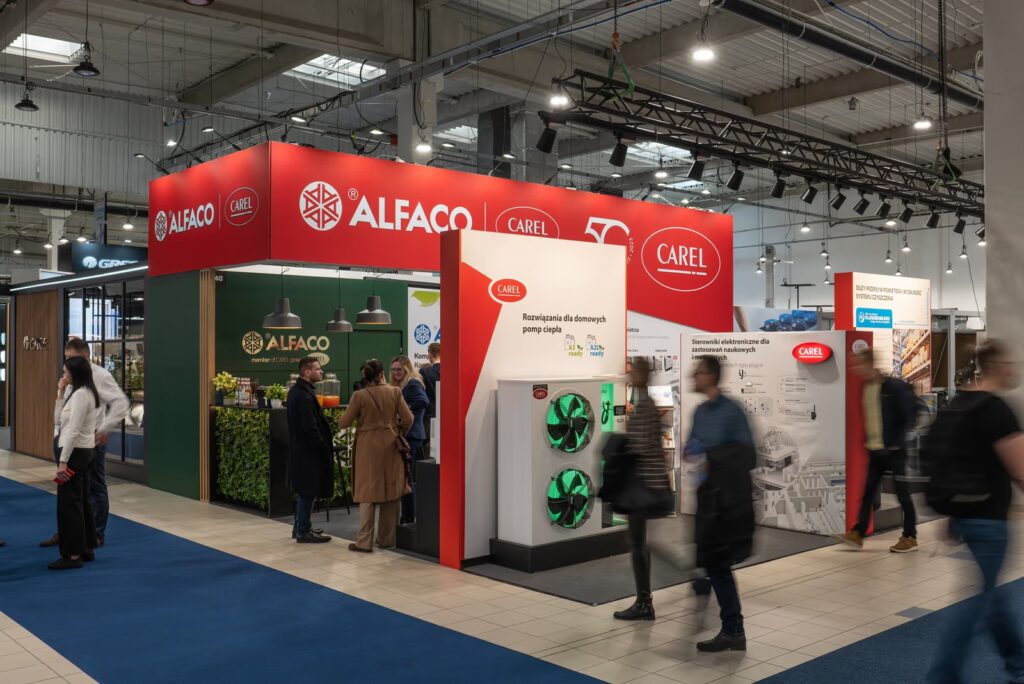Stoisko targowe Alfaco i Carel 105 m² w hali F Ptak Warsaw Expo 2024