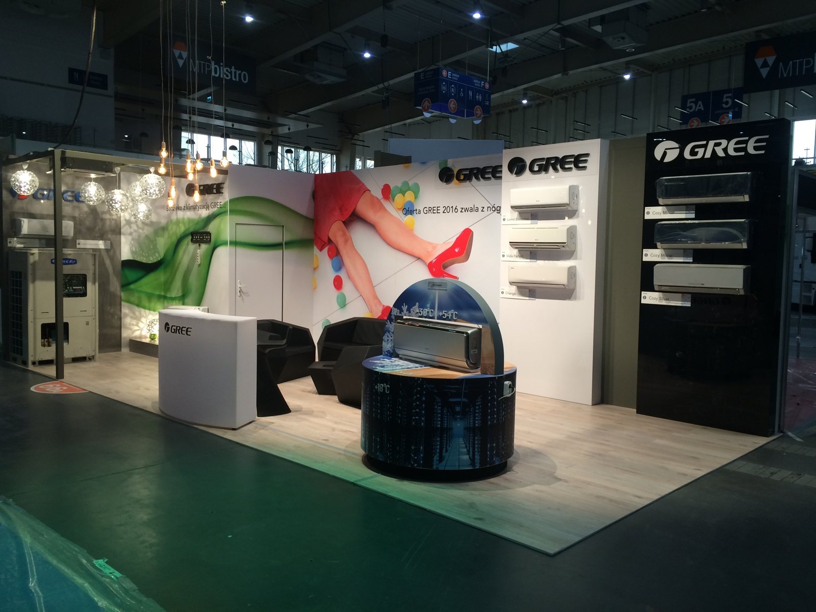 Stoisko Gree 36 m² na targach Instalacje 2016 w Poznaniu